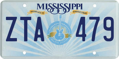 MS license plate ZTA479