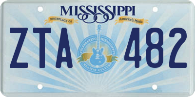 MS license plate ZTA482