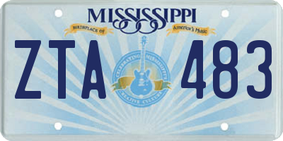 MS license plate ZTA483