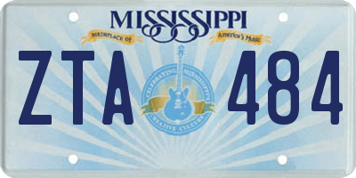 MS license plate ZTA484