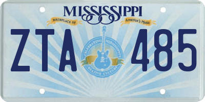 MS license plate ZTA485