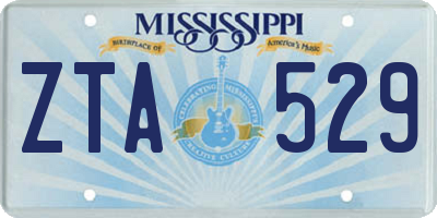 MS license plate ZTA529