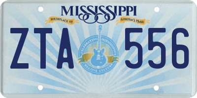 MS license plate ZTA556