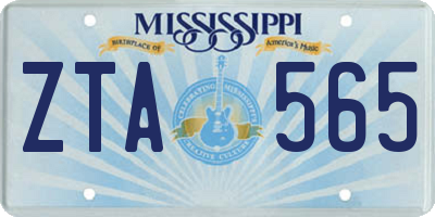 MS license plate ZTA565