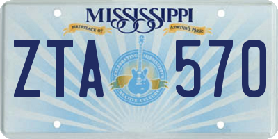 MS license plate ZTA570