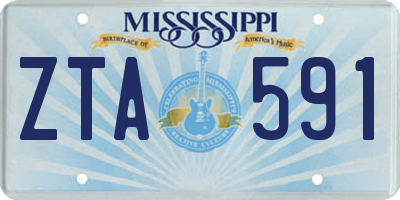 MS license plate ZTA591