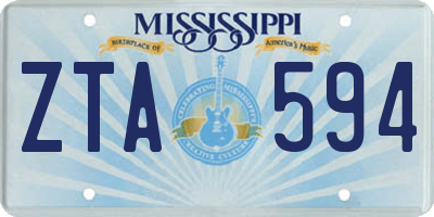 MS license plate ZTA594