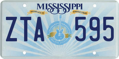MS license plate ZTA595