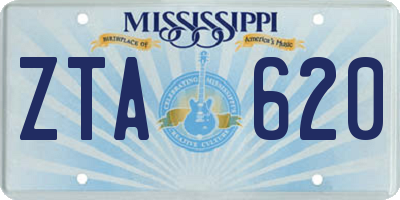 MS license plate ZTA620