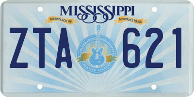 MS license plate ZTA621
