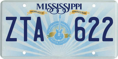 MS license plate ZTA622