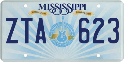 MS license plate ZTA623