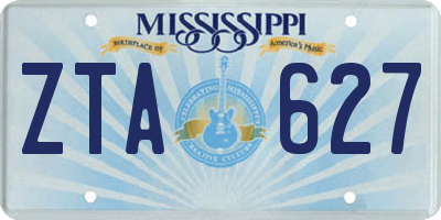 MS license plate ZTA627