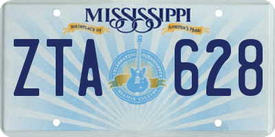 MS license plate ZTA628