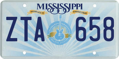 MS license plate ZTA658