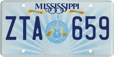 MS license plate ZTA659
