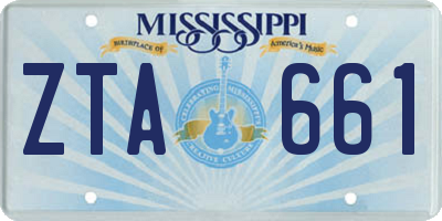 MS license plate ZTA661