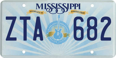 MS license plate ZTA682