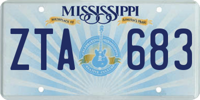 MS license plate ZTA683