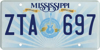 MS license plate ZTA697