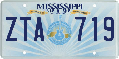 MS license plate ZTA719