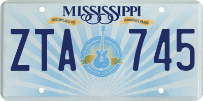 MS license plate ZTA745