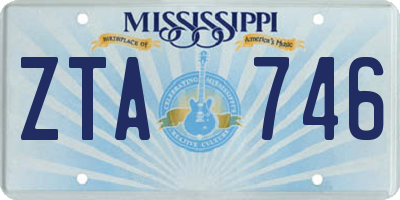 MS license plate ZTA746