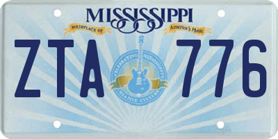 MS license plate ZTA776