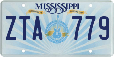 MS license plate ZTA779