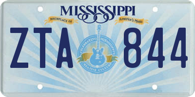 MS license plate ZTA844