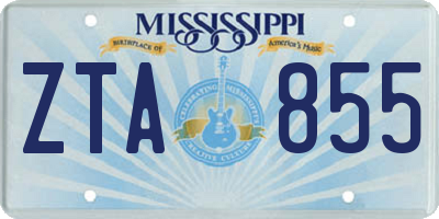 MS license plate ZTA855