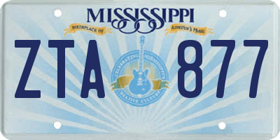 MS license plate ZTA877