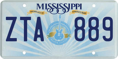 MS license plate ZTA889