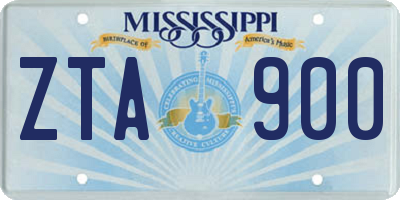 MS license plate ZTA900