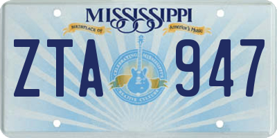MS license plate ZTA947