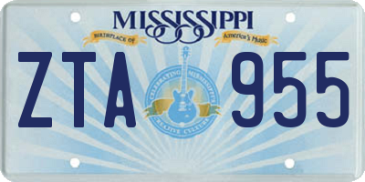 MS license plate ZTA955