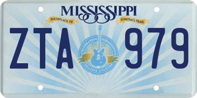MS license plate ZTA979