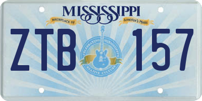 MS license plate ZTB157