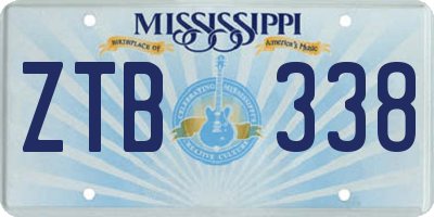 MS license plate ZTB338