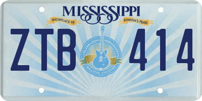 MS license plate ZTB414