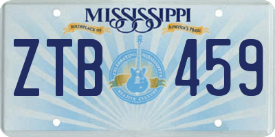 MS license plate ZTB459