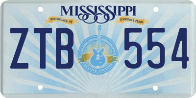 MS license plate ZTB554