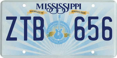 MS license plate ZTB656