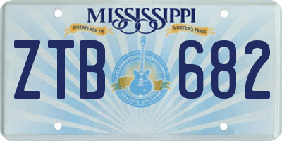 MS license plate ZTB682