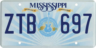 MS license plate ZTB697