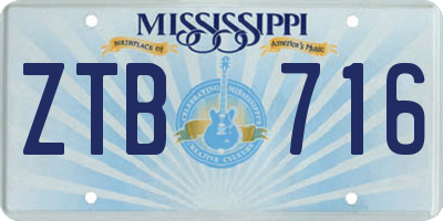 MS license plate ZTB716