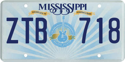 MS license plate ZTB718