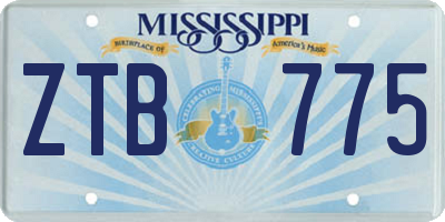 MS license plate ZTB775