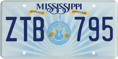 MS license plate ZTB795