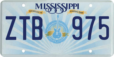 MS license plate ZTB975